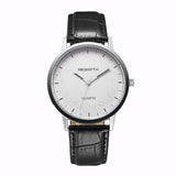 Fashion Men's Leisure Simple Leather Quartz Wrist Watch