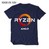 PC CP CPU Uprocessor AMD RYZEN T Shirt geek programmer tees Gaming camiseta
