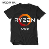 PC CP CPU Uprocessor AMD RYZEN T Shirt geek programmer tees Gaming camiseta