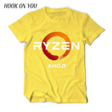 PC CP CPU Uprocessor AMD RYZEN T Shirt geek programmer tees Gaming camiseta