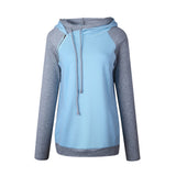 Women's Funnel Neck Collar Oblique Zipper Casual Tunic Long Sleeve Hoodie Pullover