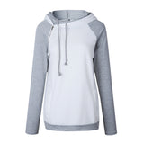 Women's Funnel Neck Collar Oblique Zipper Casual Tunic Long Sleeve Hoodie Pullover