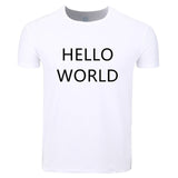 Hello World First Program T-shirt O-Neck Short Sleeve Summer Casual Funny Programmer Geek T-shirt