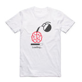 Brain Loading T-shirt Summer Casual O-Neck Short Sleeve Gamer Computer Geek T-shirt