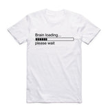Brain Loading T-shirt Summer Casual O-Neck Short Sleeve Gamer Computer Geek T-shirt