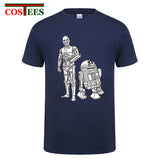 Star Wars Robots T shirt homme Geek T-shirt JEDI tshirt hombre Yoda Rebel tshirt Darth Vader Tee shirt