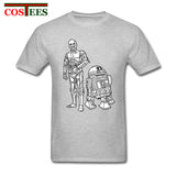 Star Wars Robots T shirt homme Geek T-shirt JEDI tshirt hombre Yoda Rebel tshirt Darth Vader Tee shirt