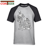 Star Wars Robots T shirt homme Geek T-shirt JEDI tshirt hombre Yoda Rebel tshirt Darth Vader Tee shirt