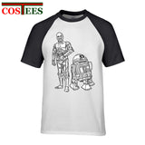 Star Wars Robots T shirt homme Geek T-shirt JEDI tshirt hombre Yoda Rebel tshirt Darth Vader Tee shirt