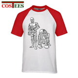 Star Wars Robots T shirt homme Geek T-shirt JEDI tshirt hombre Yoda Rebel tshirt Darth Vader Tee shirt