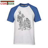Star Wars Robots T shirt homme Geek T-shirt JEDI tshirt hombre Yoda Rebel tshirt Darth Vader Tee shirt