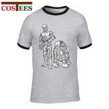 Star Wars Robots T shirt homme Geek T-shirt JEDI tshirt hombre Yoda Rebel tshirt Darth Vader Tee shirt