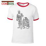 Star Wars Robots T shirt homme Geek T-shirt JEDI tshirt hombre Yoda Rebel tshirt Darth Vader Tee shirt