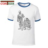Star Wars Robots T shirt homme Geek T-shirt JEDI tshirt hombre Yoda Rebel tshirt Darth Vader Tee shirt