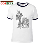 Star Wars Robots T shirt homme Geek T-shirt JEDI tshirt hombre Yoda Rebel tshirt Darth Vader Tee shirt